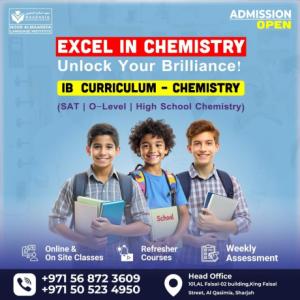 Achieve Top Results in Chemistry IB SAT Coaching in Sharjah Call 0568723609